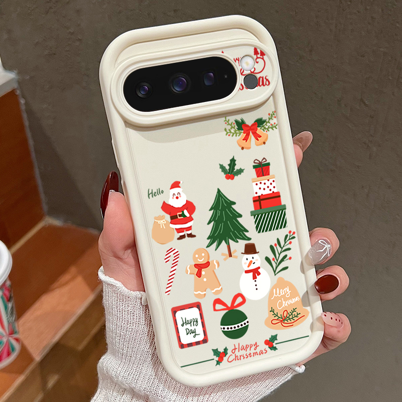 Feliz natal padrão macio tpu c - Google Pixel 9 Pro avaliação e preço
